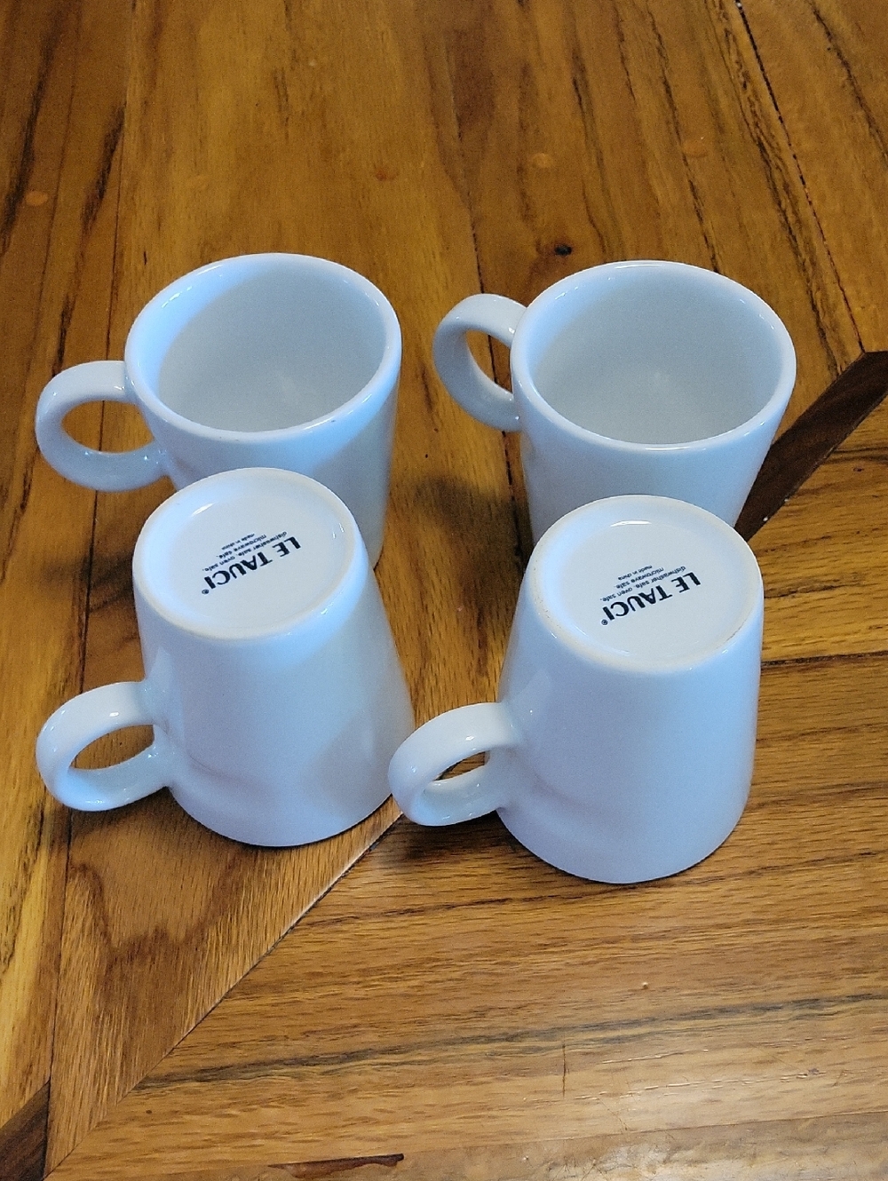 Le Tauci White Ceramic Espresso Mugs - Set of 4